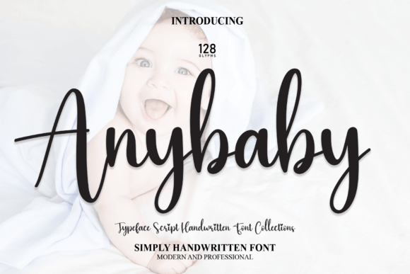 Anybaby: A Handwritten Script Font for Romantic Designs