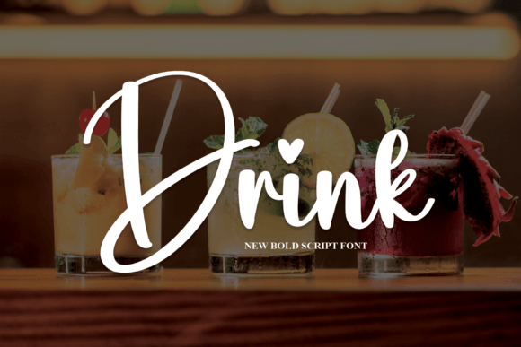 Discover the Charming Appeal of the Drink Script Font