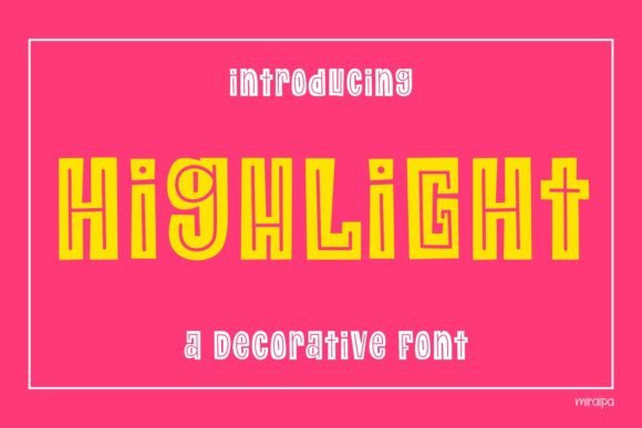 Discover the Playful Charm of the Highlight Display Typeface
