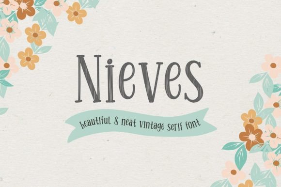 Discovering Nieves: A Handcrafted Serif Font with Vintage Charm