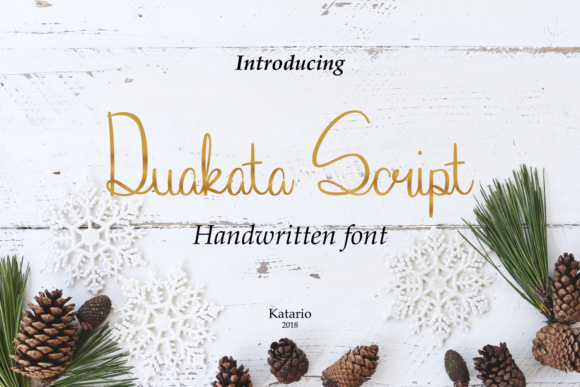 Duakata: A Handwritten Script for Elegant Branding