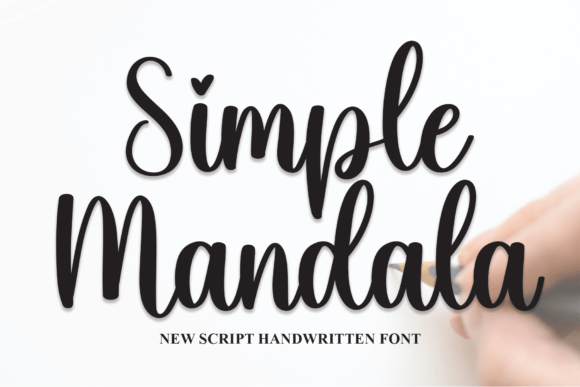 Simple Mandala: A Handwritten Font for Polished Projects